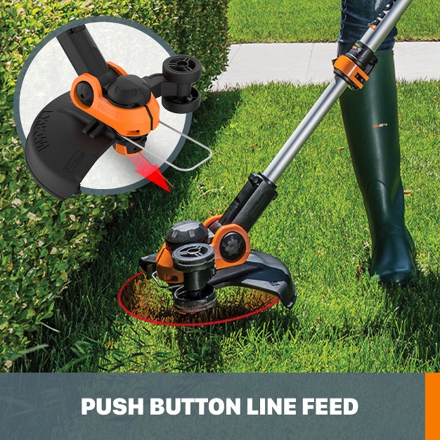 Cordless Battery Powered String Trimmer amp Lawn Edger includes Light Weight Weed Wacker Doublehelix Spool Line