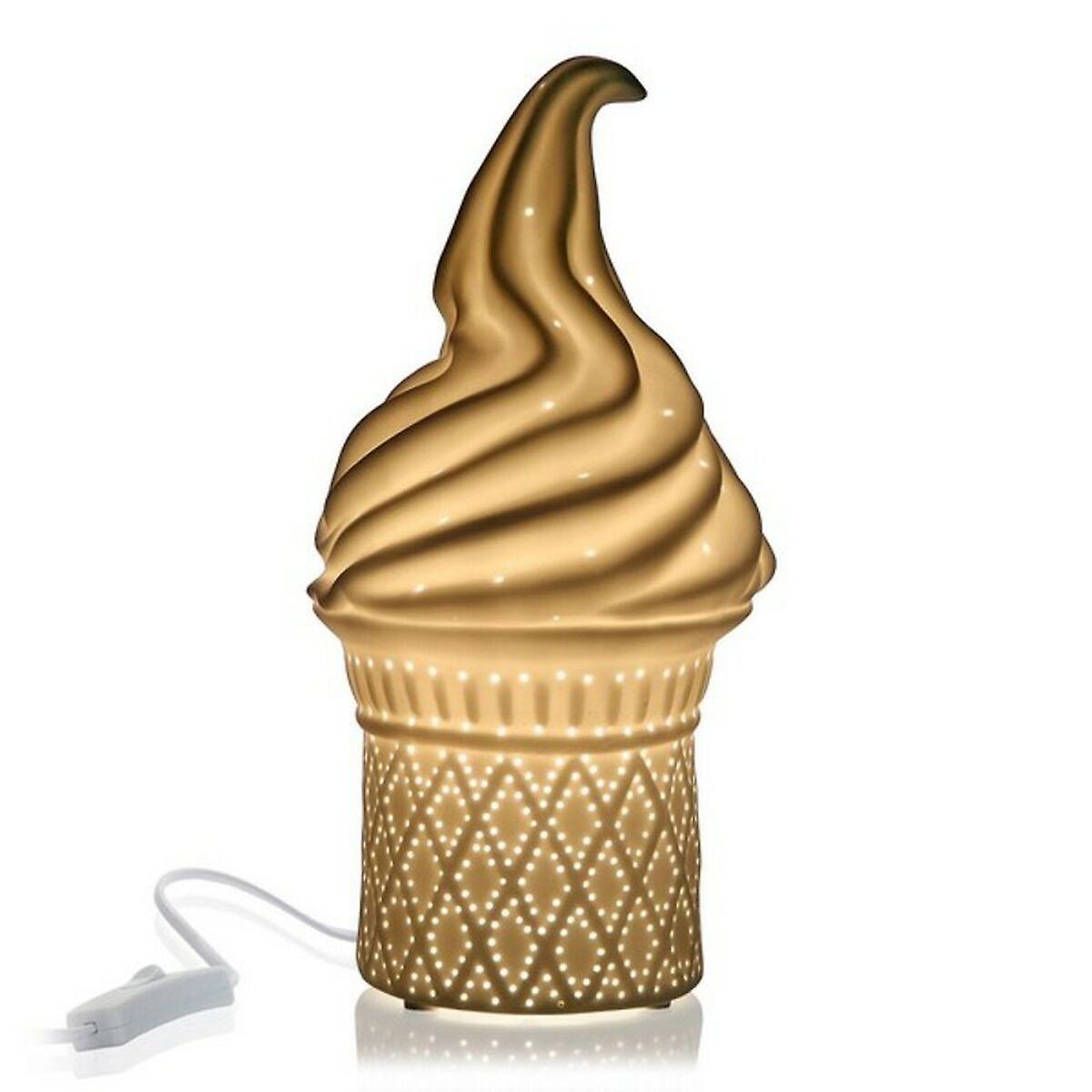 Desk lamp Versa Ice Cream 25W Porcelain (13，7 x 27 x 13，7 cm)