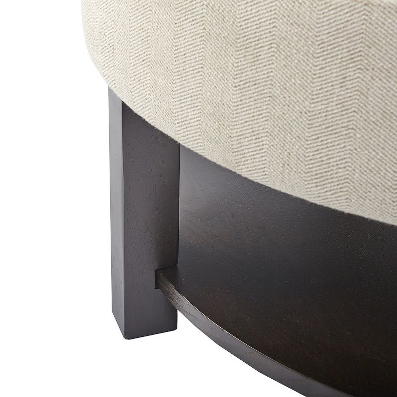 Madison Park Javier Round Storage Ottoman