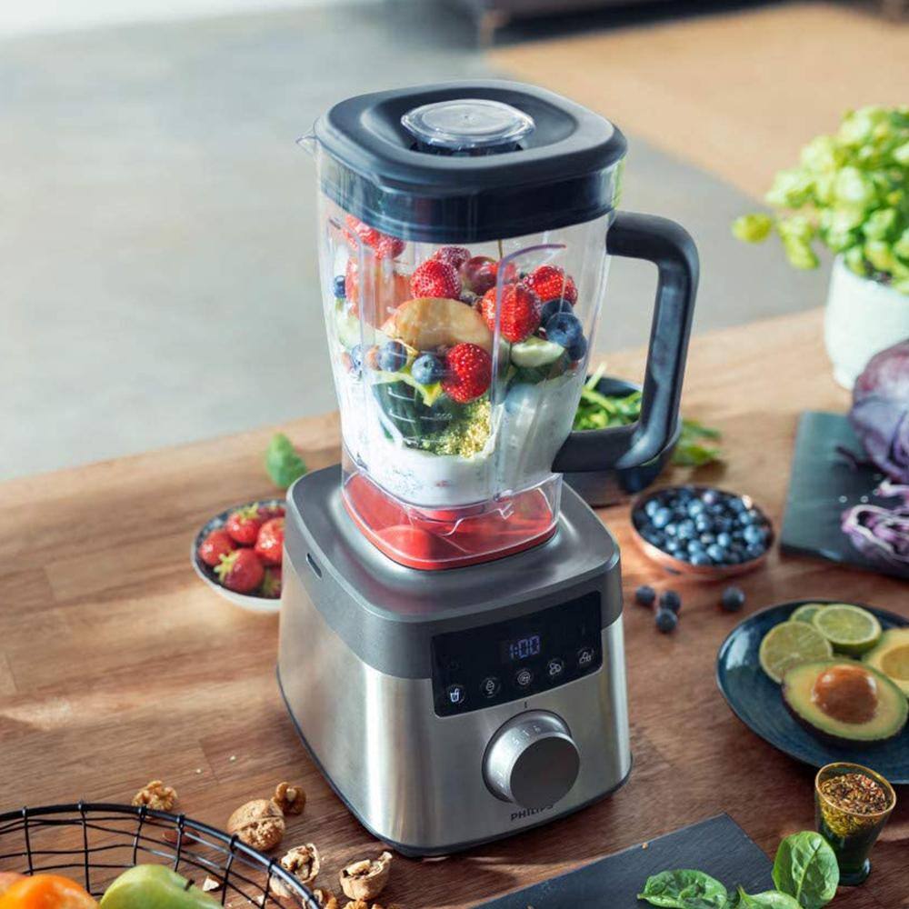 Philips 68 oz. Advance Collection 10-Speed Blender Stainless SteelBlack Blender with ProBlend Extreme Technology HR386890