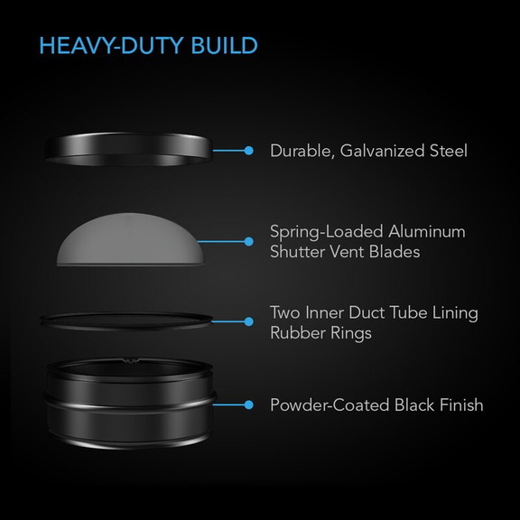 AC Infinity Backdraft Damper Ducting Insert  8 Inc...