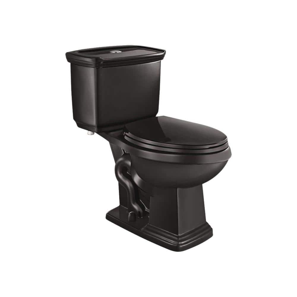 Glacier Bay 2piece 10 GPF128 GPF High Efficiency Dual Flush Elongated Toilet in Black