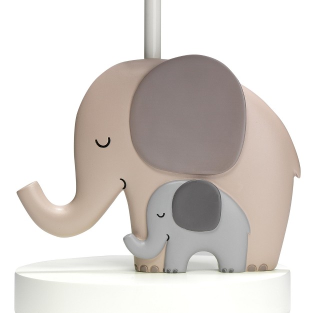 Bedtime Originals Elephant Love Gray white Nursery Lamp With Shade amp Bulb