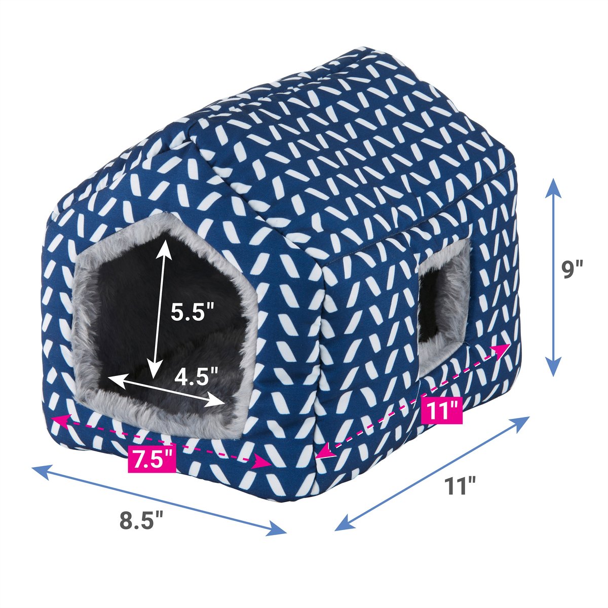 Frisco Herringbone Plush Small Pet House