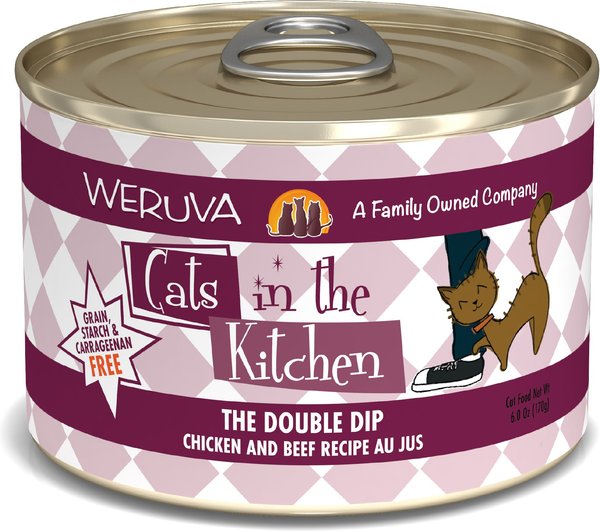 Weruva Cats in the Kitchen The Double Dip Chicken and Beef Au Jus Grain-Free Canned Cat Food