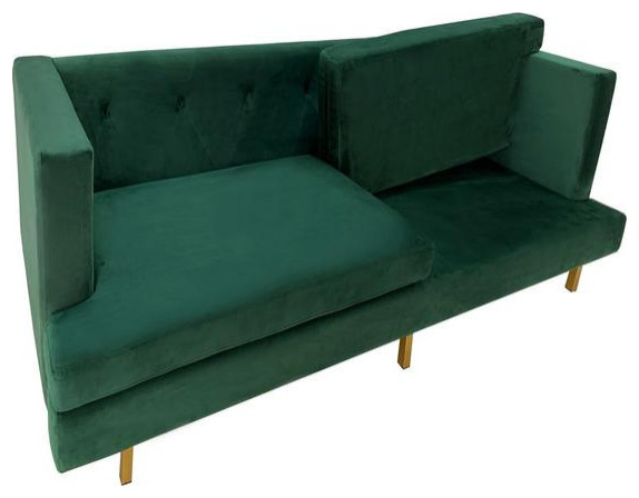 Rendon Velvet Sofa Emerald   Modern   Sofas   by Virgil Stanis Design  Houzz