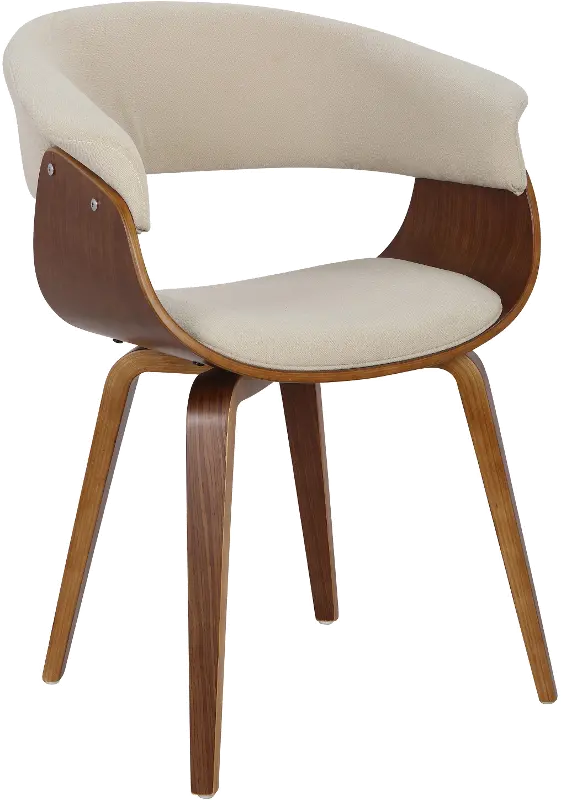 Vintage Mod Cream Dining Room Chair