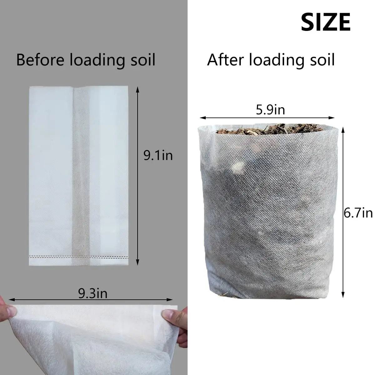 Wholesale Custom Grow Bahs Non Woven Plant Nursery Seeding Bags Seedling Pots Container For Garden Supply