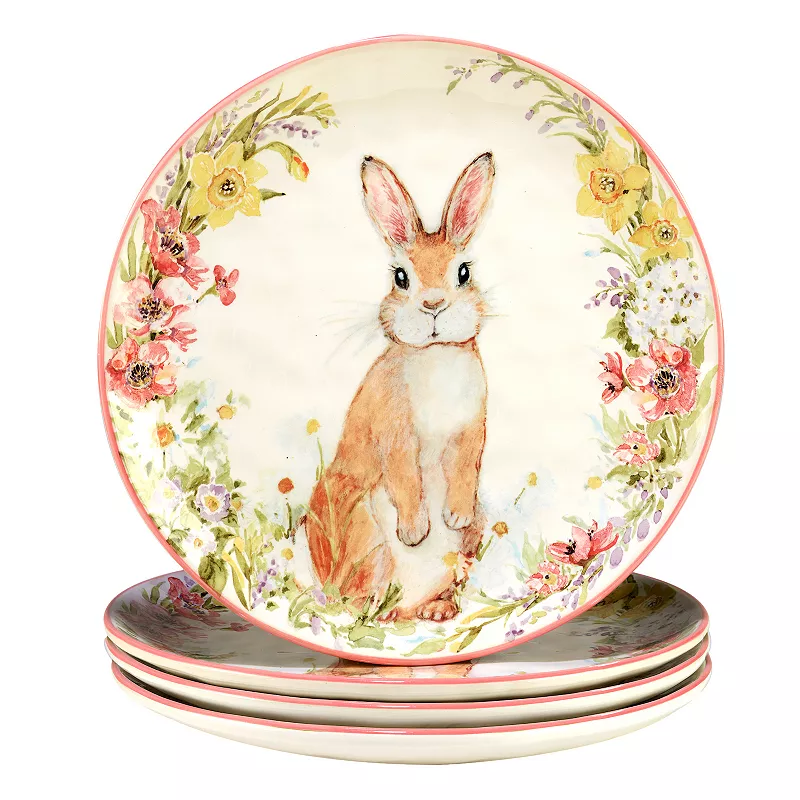 Certified International Easter Garden 4-pc. Dinner Plate Set