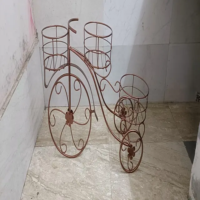 New Arrival  High Quality  Tricycle Plant Stand   Flower Pot Cart Holder  Ideal for Home  Garden  Patio