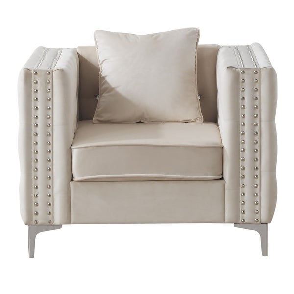 Paige Tufted Velvet Living Room Chair