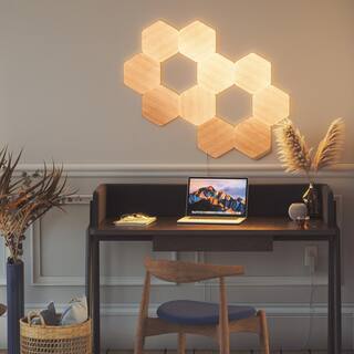 Nanoleaf Elements Wood Look Expansion Smart LED Panels (Pack of 3) NL52-E-0001HB-3PK