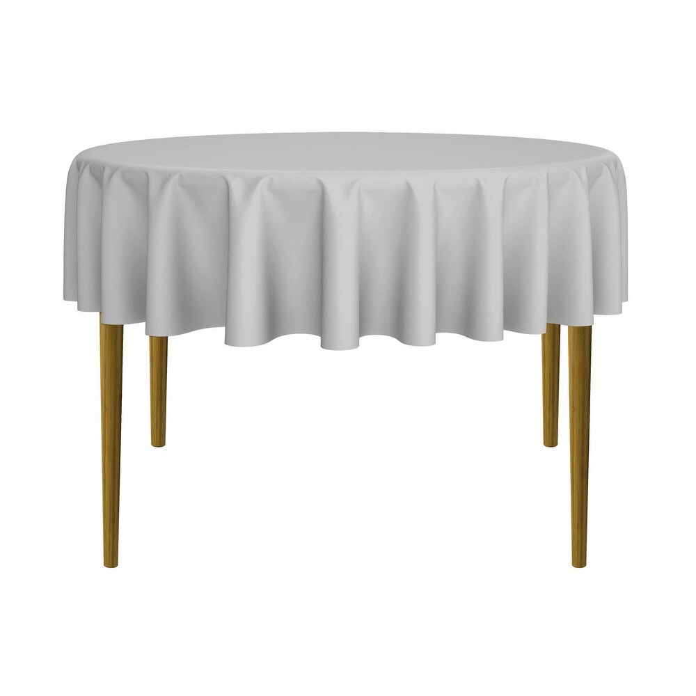 Round Banquet Polyester Fabric Tablecloth (90\