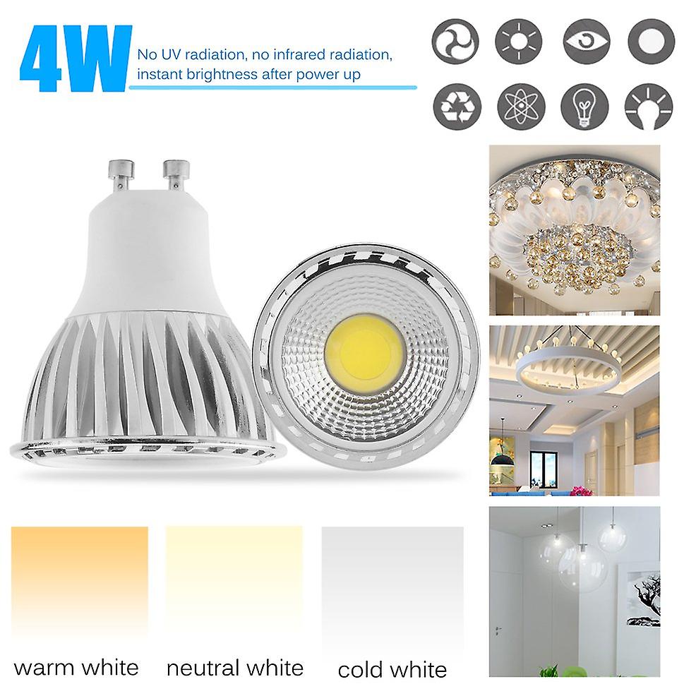 4pcs Gu10 4w Led Spot Light Lamp Bulb Dimmable For Home Kitchen Bedroom