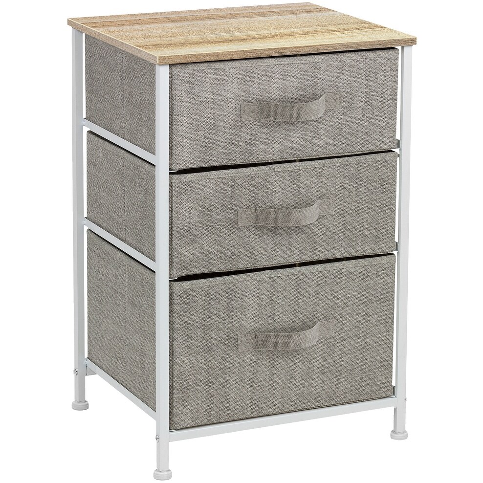 Nightstand 3 Drawer Shelf Storage   Bedside Furniture End Table Chest