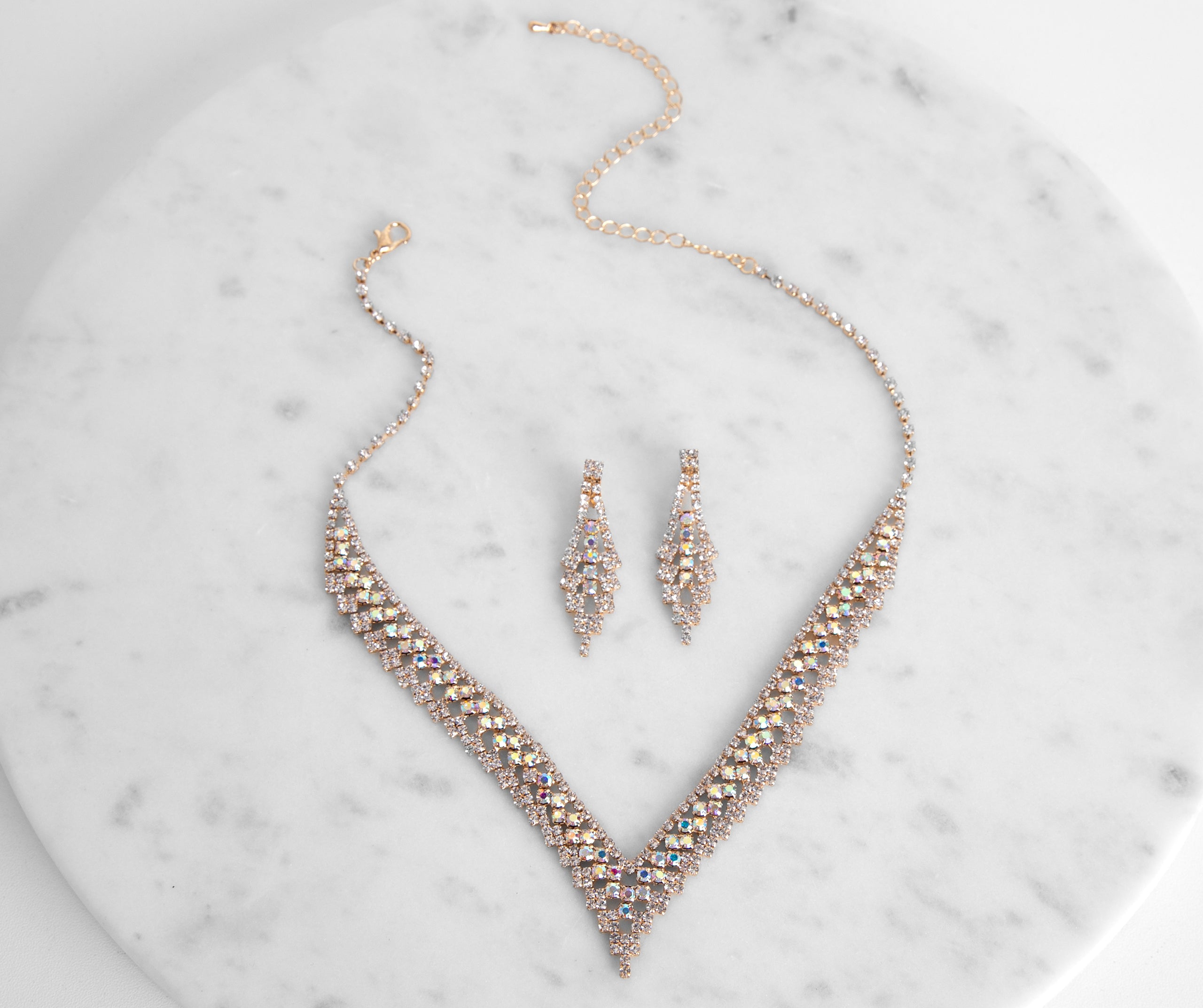 Glam And Glitz Necklace And Earring Set