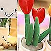 3pcs Tulip Flower Plush Toy， Potted Plants Succulents Plush Toy