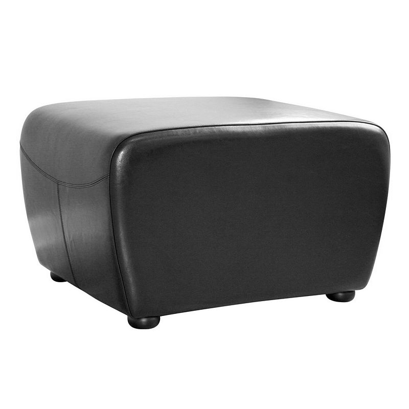 Baxton Studio Contemporary Faux-Leather Ottoman