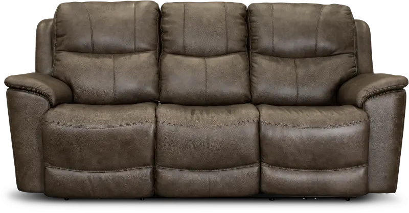 Cade Sable Brown Leather-Match Power Reclining Sofa