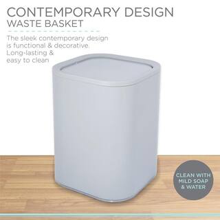 Bath Bliss 8L Acrylic Waste Bin in Grey 27035-GREY