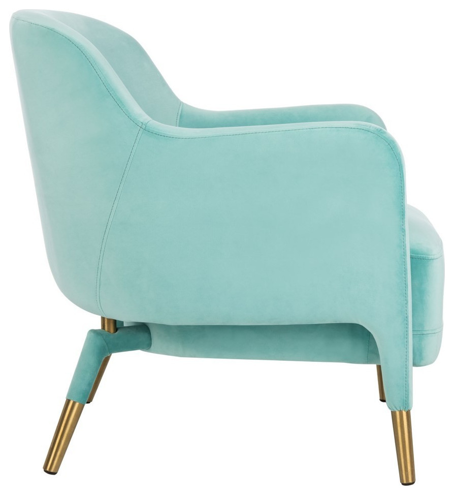 Bionda Velvet Arm Chair Aqua   Modern   Armchairs And Accent Chairs   by Virgil Stanis Design  Houzz