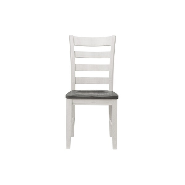 Monterey Solid Wood Dining Chair (Set of 2)， White Stain and Grey by Martin Svensson Home