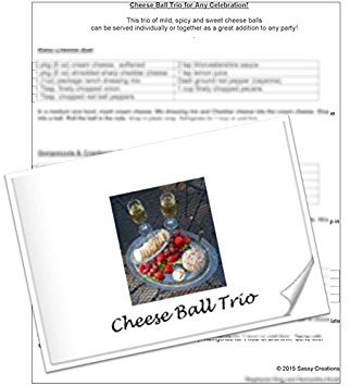 Cheese Tray with Spreader (Grapes)， 2 Wine Glasses and Cheese Ball Trio Recipe