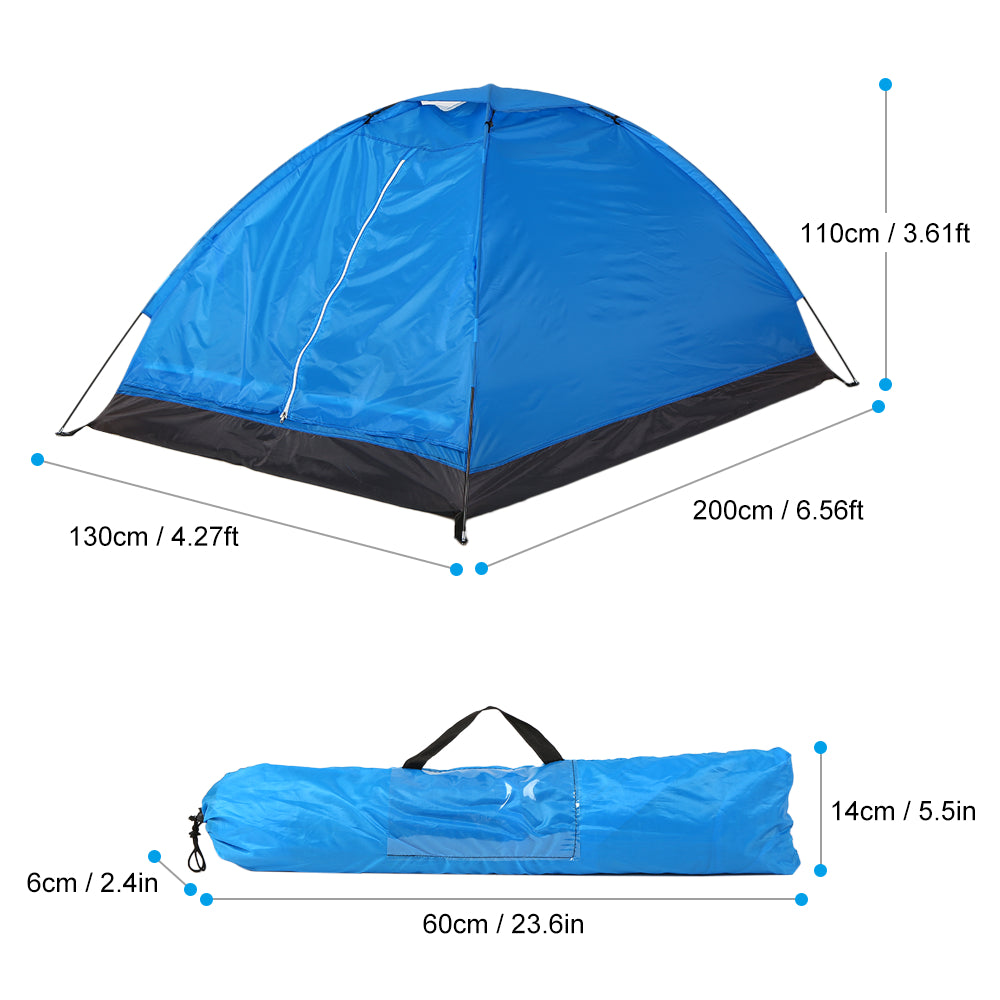 walmeck Camping Tent for 2 Person Single Layer Outdoor Portable Beach Tent