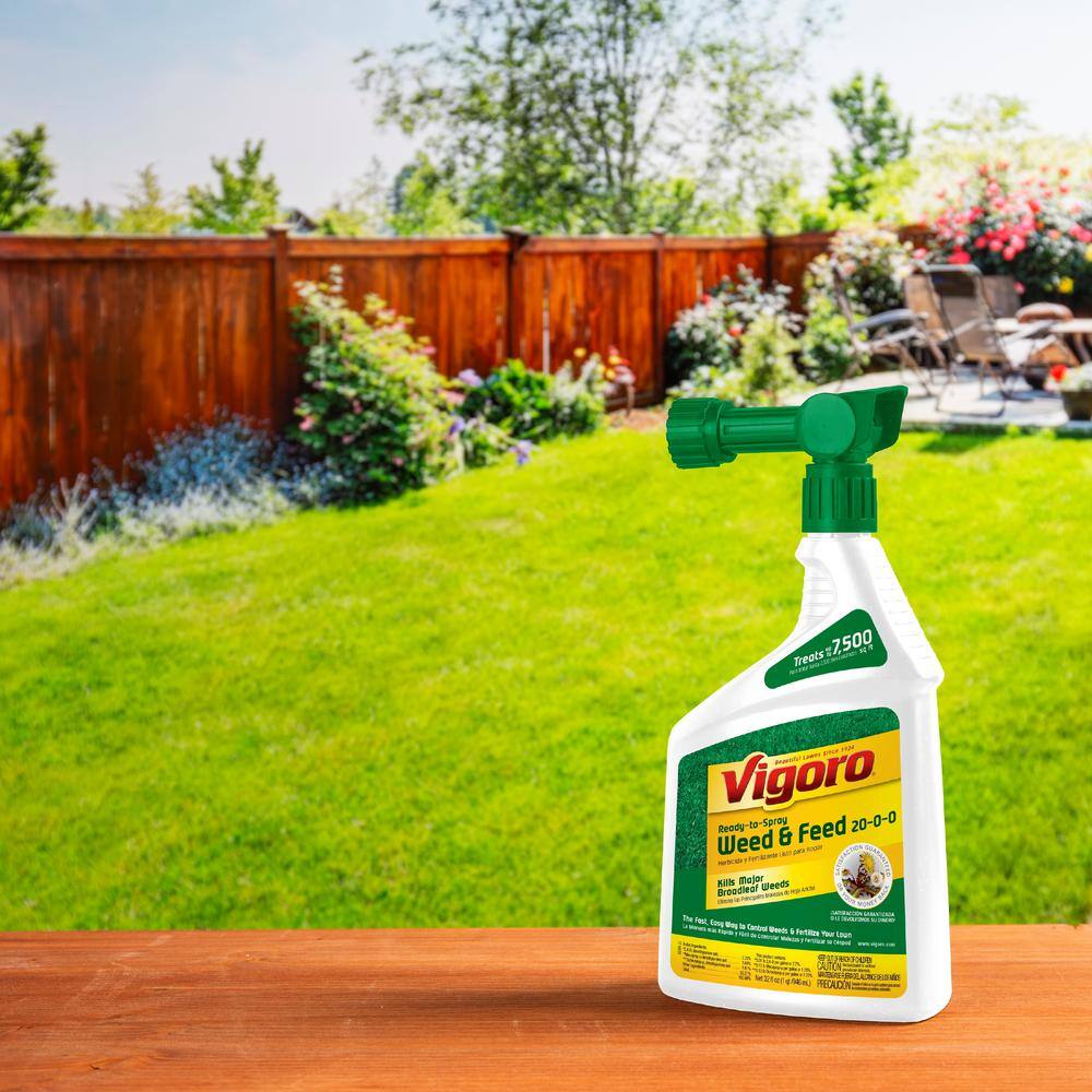 Vigoro 32 oz. 7500 sq. ft. Spring Ready-to-Spray Concentrate Weed and Feed Lawn Fertilizer HG-52511-2