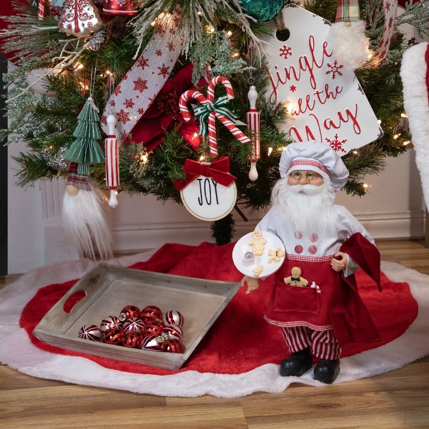 Chef Santa With Cookies And Napkin Christmas Figure