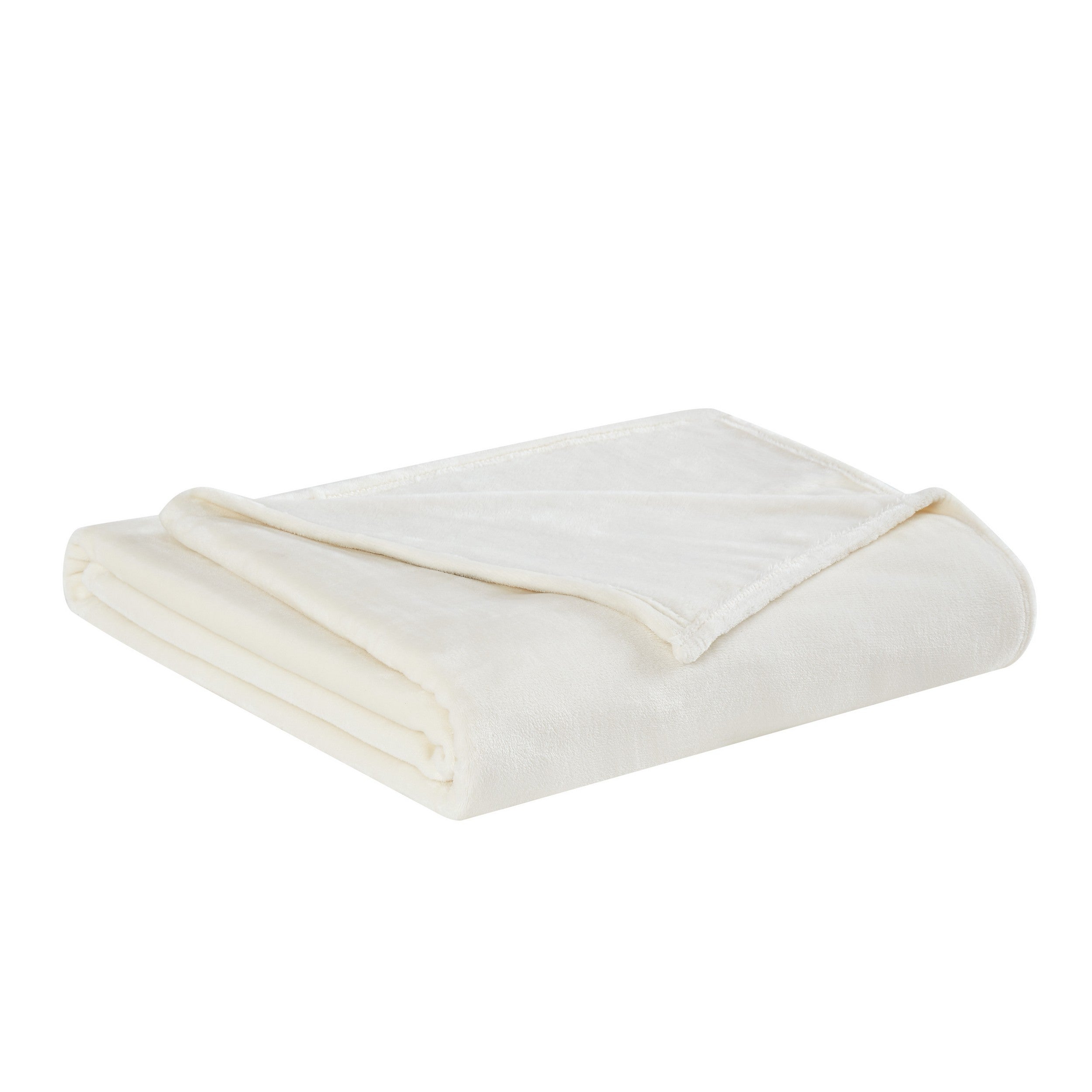 Truly Soft Velvet Plush Throw in Ivory