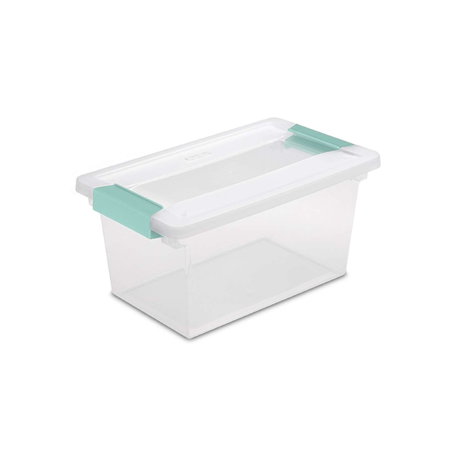 Sterilite 0.9 cu ft Clear Clip Storage Box 5.375 in. H X 6.625 in. W X 11 in. D Stackable