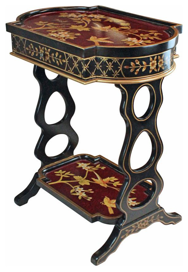 Design Toscano Terrace Of Shanghua Lacquered Side Table   Traditional   Side Tables And End Tables   by Kolibri Decor  Houzz