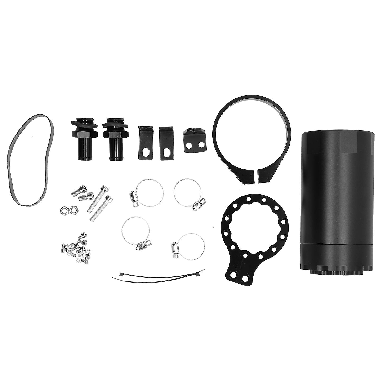 Car Baffled Oil Catch Can Reservoir Kit With Mounting Accessory Rsocc020 Universalblack