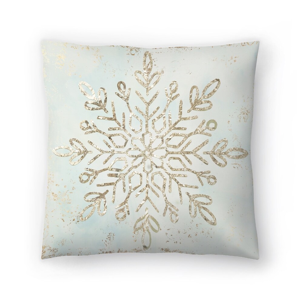 Glistening Snowflake I by PI Holiday Collection   Decorative Throw Pillow