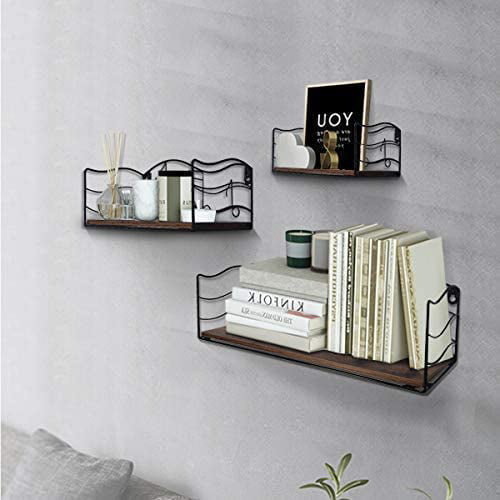 Music Notes Wall Shelf Set of 3, Floating Shelf for Living Room, Bedroom, Wall Mounted