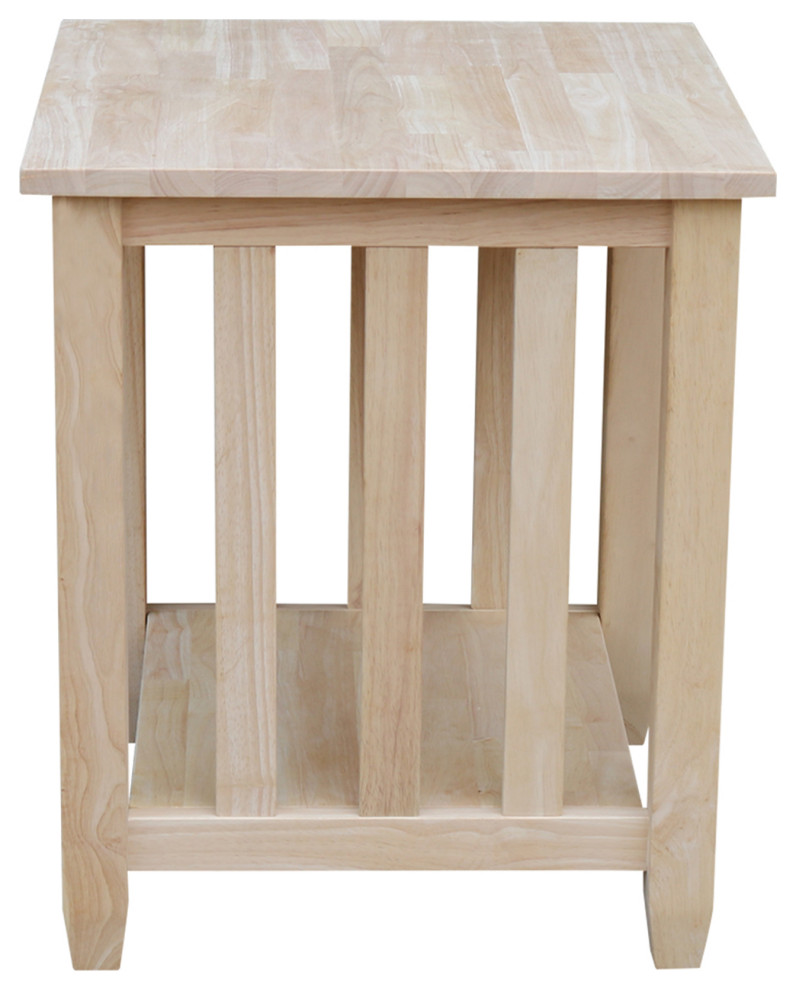 Mission Tall End Table   Craftsman   Side Tables And End Tables   by International Concepts  Houzz