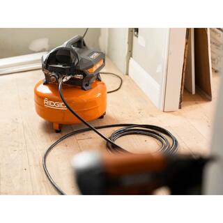 RIDGID 6 Gal. Portable Electric Pancake Air Compressor w 18GA Brad Nailer 16GA Straight Finish Nailer  18GA Finish Stapler R69603FK