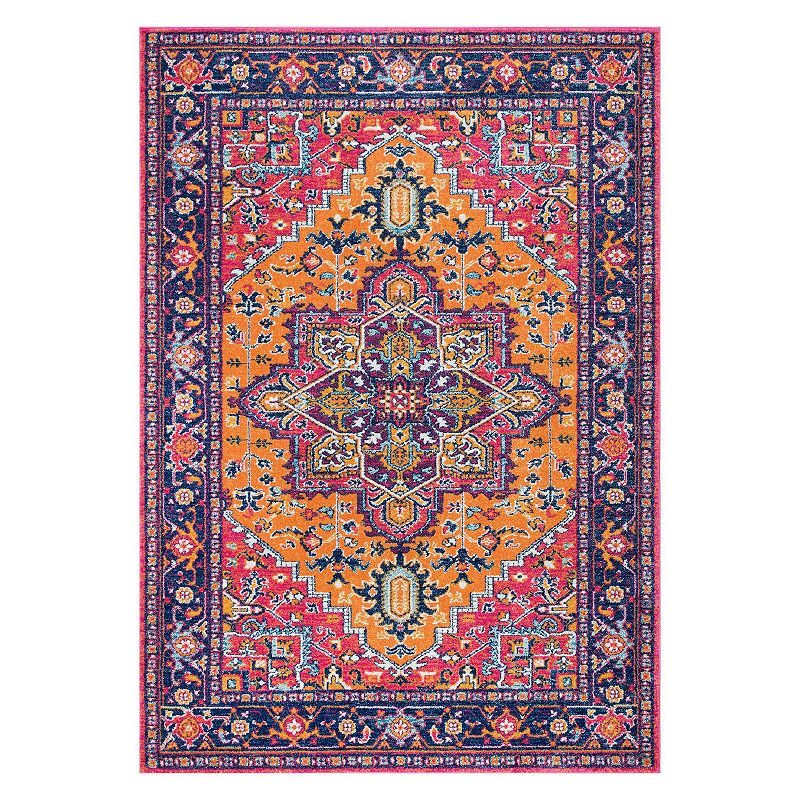 nuLOOM Bodrum Fancy Persian Vonda Framed Floral Rug