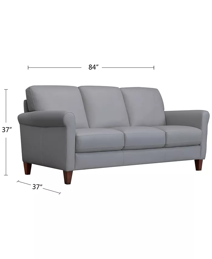 Furniture Kared 84 Roll Arm Leather Sofa