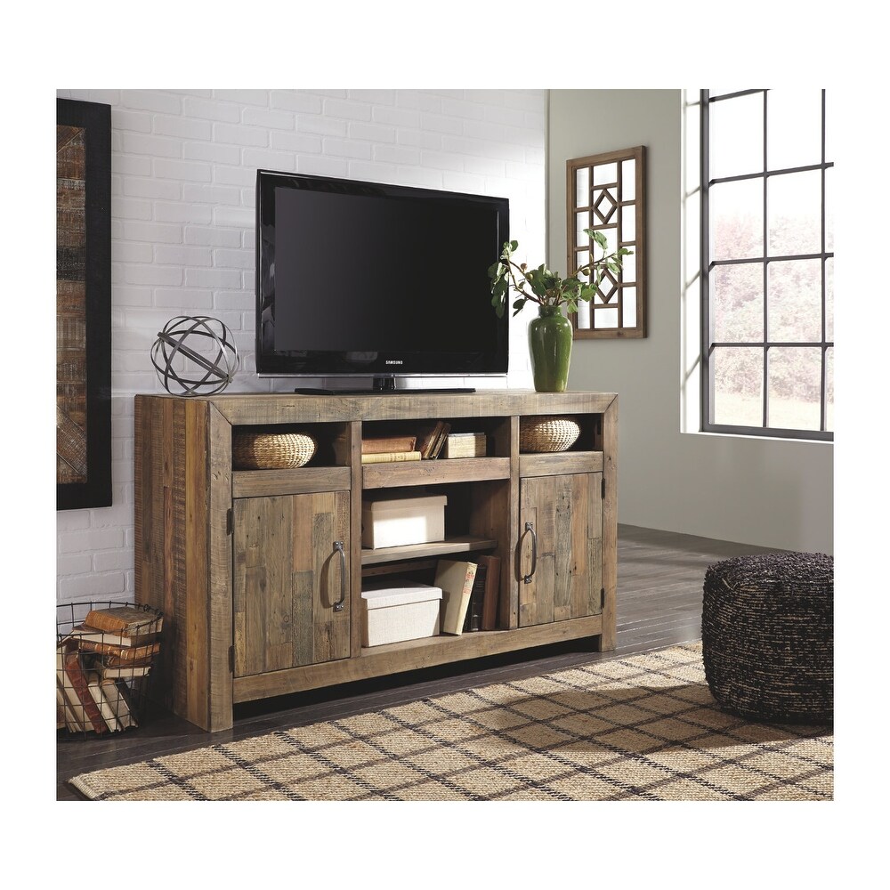 Sommerford Casual Large TV Stand w/Fireplace Option Brown