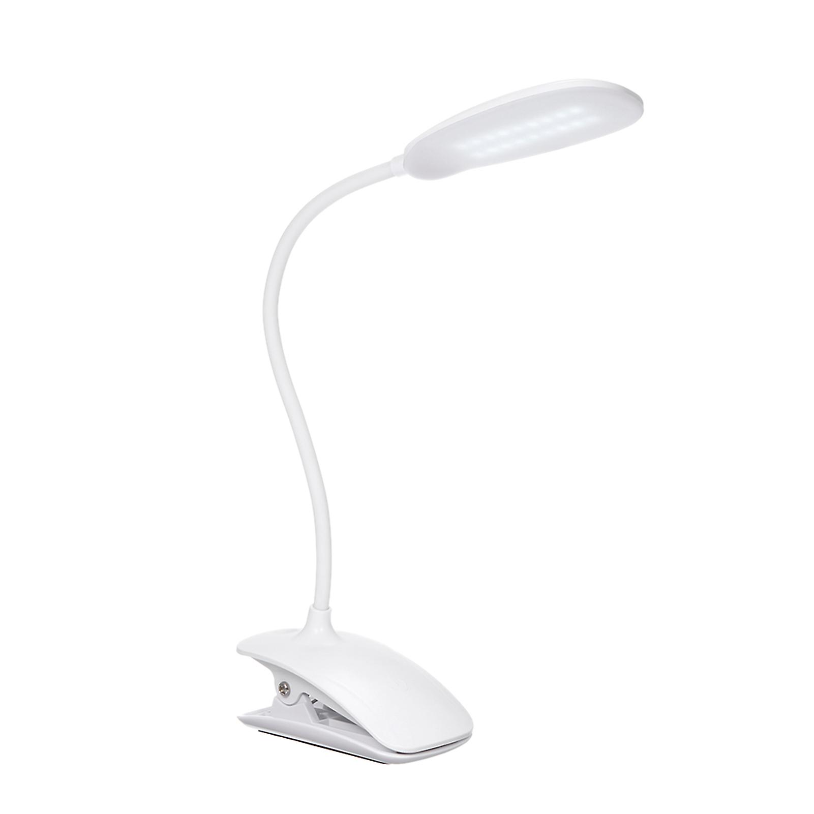 Dimmable Clip-on Leds Rechargeable Desk Lamp Touching Control 360 Flexible Gooseneck 3 Level Brightness Reading Light For Desk Bedroom Office No.19447