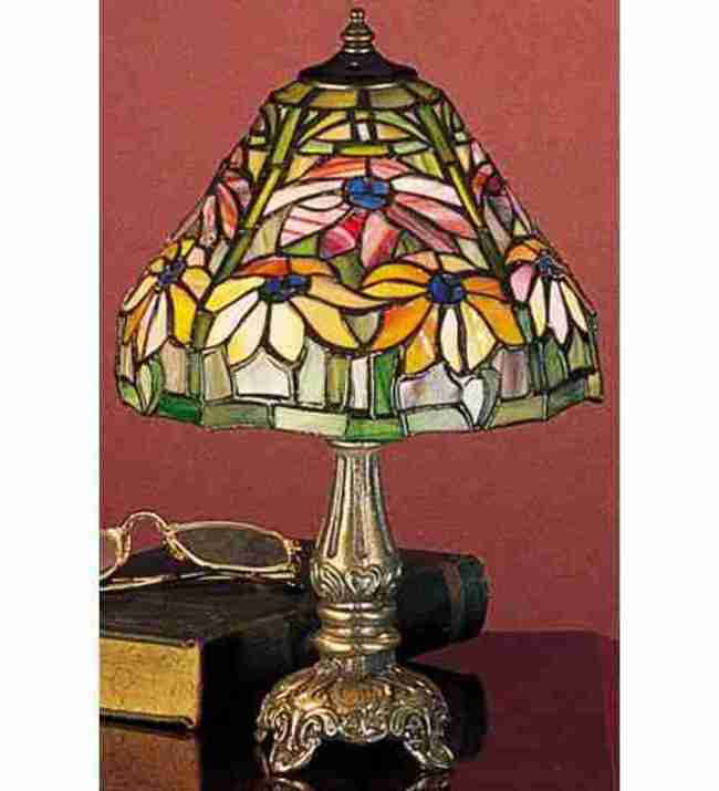 Meyda  26633 Stained Glass /  Accent Table Lamp From The  Poinsettia