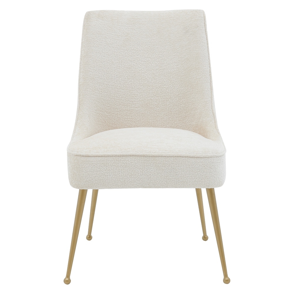 Cedric KD Fabric Dining Side Chair Gold Legs  (Set of 2)