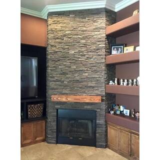 NextStone Slatestone Large 43 in. x 15.5 in. Polyurethane Faux Stone Panel in Brunswick Brown SLSPL-BB-4