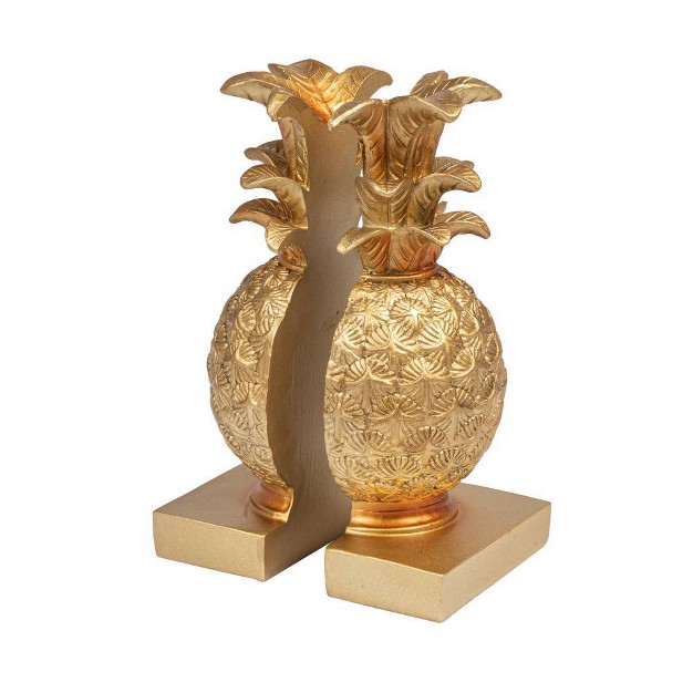 2pc Pineapple Bookend Set Bronze Storied Home