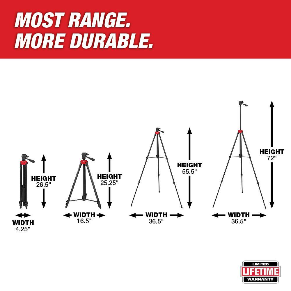 MW M12 12-Volt Lithium-Ion Cordless Green 125 ft. Cross Line  Plumb Points Laser Level Kit with 3.0 Ah Battery and Tripod 3622-21-48-35-1411