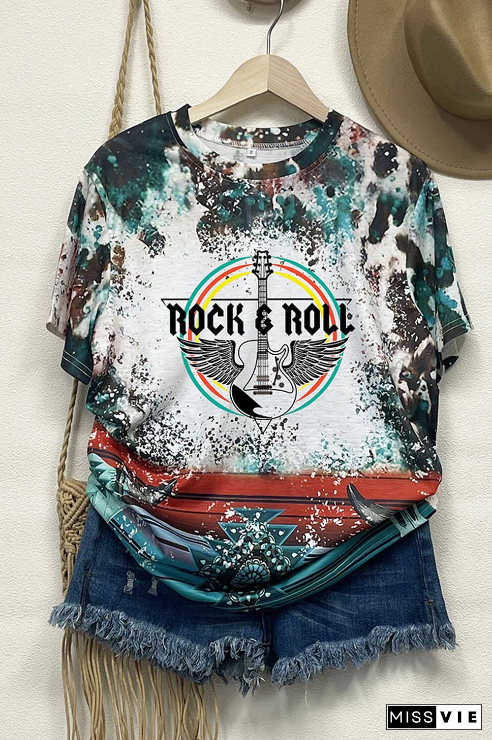 Vintage Style Rock and Roll Graphic Tee