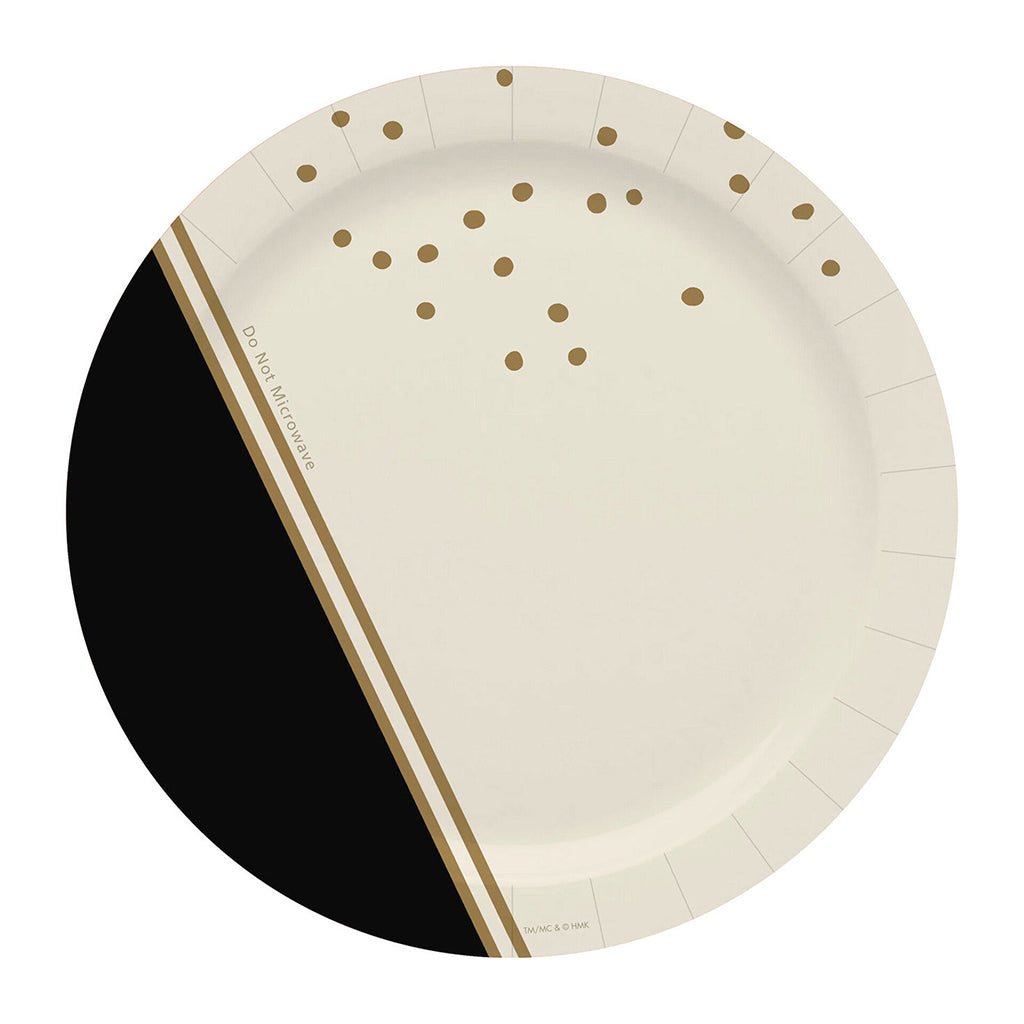 Hallmark  Ivory, Black and Gold Dinner Plates, Set of 8