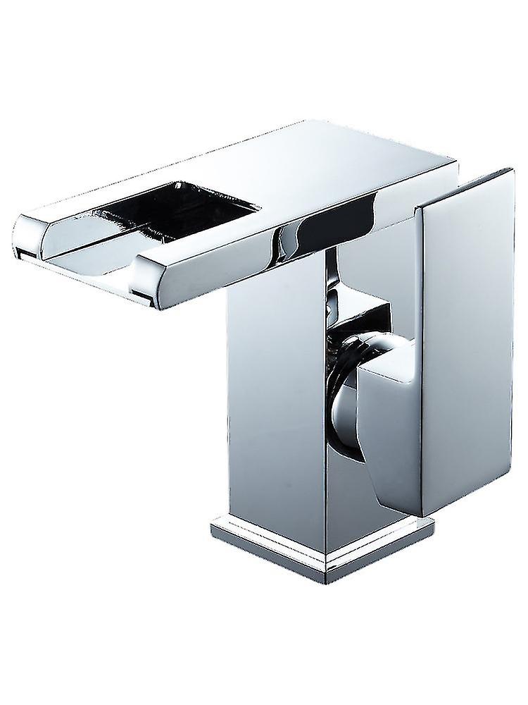 Washbasin Faucet With Washbasin Led Faucet Hot And Cold Black Copper Waterfall Output